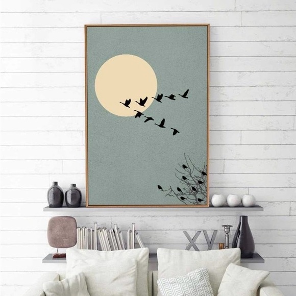 Signwin Other - Minimalist Black and Gray Bird Wall Art